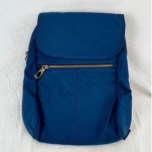Travelon Anti-Theft Backpack Navy Blue Nylon RFID Shielded Travel Utility Y2K